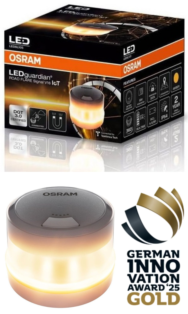 Baliza V16 Osram conectada DGT 3.0 - Luz de emergencia oficial España
